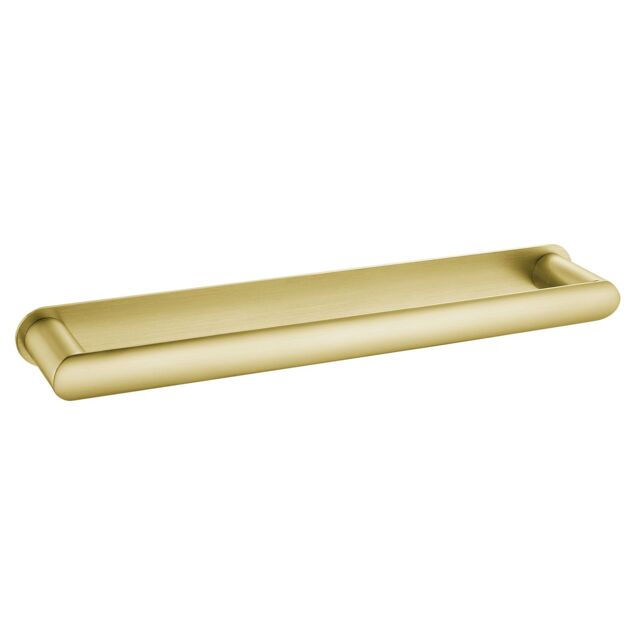 Nes Home Brushed Brass Round Edge Single Bar Towel Rail Holder in Gold - image 1