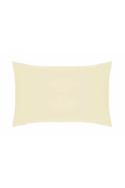 Belledorm Easy Care 200 Thread Count Cotton Polyester Percale Housewife Pillowcase in Ivory - image 1
