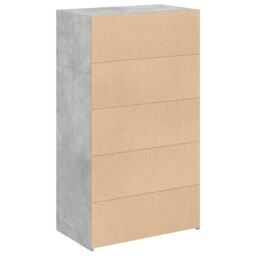 Berkfield Home Highboard Concrete Grey 70x41x124 cm Engineered Wood - Size: 70 x 41 x 124 cm - thumbnail 6