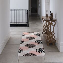 Benjamin Tate Design Abstract Geometrics With Animal Print & Circles Runner Rug in Natural - Size: 67 cm x 230 cm - thumbnail 3