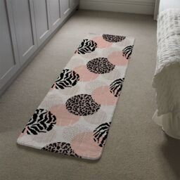 Benjamin Tate Design Abstract Geometrics With Animal Print & Circles Runner Rug in Natural - Size: 67 cm x 230 cm - thumbnail 4