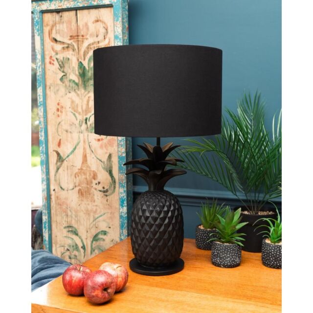 Madison & Mayfair Black & Gold Pineapple Lamp with Matching Shade - image 1