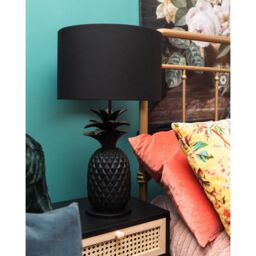 Madison & Mayfair Black & Gold Pineapple Lamp with Matching Shade - thumbnail 5