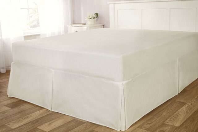 Rapport Home 56P Polycotton Fitted Valanced in Silver - Size: King - image 1
