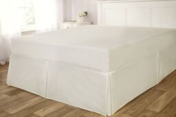 Rapport Home 56P Polycotton Fitted Valanced in Silver - Size: King - thumbnail 1