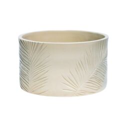 Royal Botanic Gardens Kew Kew Stoneware Sago Palm Bowl Ivory 24Cm - Ceramic - Embossed design - Matt Reactive Glaze - thumbnail 2
