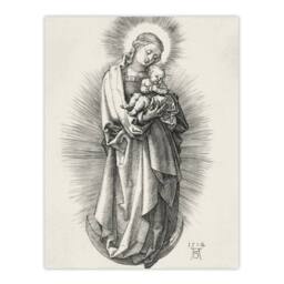 "Artery8 The Virgin on the Crescent Moon Durer Wall Art Poster Print in White - Size: W12"" x H16""" - thumbnail 1