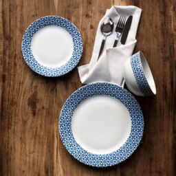 Orsina Stylish Casablanca 12 Piece Blue Dinner Set, Durable Dinner Set For Dinner, Contemporary Design Crockery Set - thumbnail 4