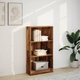 Berkfield Home Decorative Bookcase Old Wood 60x24x109 cm Engineered Wood in Brown - Size: 60 x 24 x 109 cm - thumbnail 1