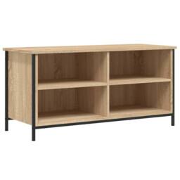 Berkfield Home TV Cabinet Sonoma Oak 100x40x50 cm Engineered Wood in Light Oak - Size: 100 x 40 x 50 cm - thumbnail 1