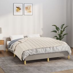 Berkfield Home Weighted Blanket Light Cream 135x200 cm Single 10 kg Fabric
