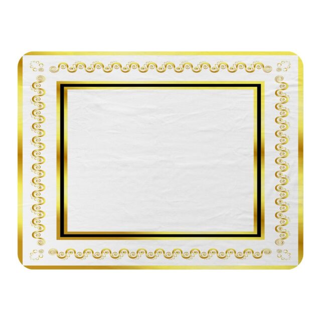 Benjamin Tate Design Ancient Egyptian Gold Border Blanket in Natural - Size: 120 cm x 150 cm - image 1