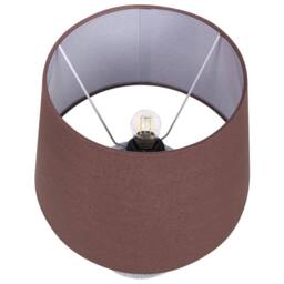 Wyld and Coco Bluehaven Blue White Porcelain Bedside Lamp Brown Linen Shade 53cm - thumbnail 4