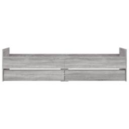 Berkfield Home Modern Bed Frame with Drawers without Mattress Grey Sonoma 90x200 cm - thumbnail 6