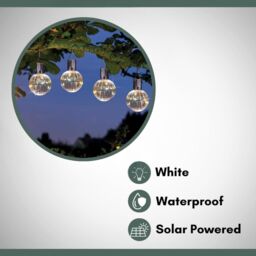Marco Paul Pack of 4 Firefly Orb Solar Powered Garden Lights in Clear - thumbnail 5