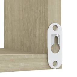 Berkfield Home Wall Corner Shelf 2 pcs Sonoma Oak 40x40x50 cm Engineered Wood in Tan - Size: 40 x 40 x 50 cm - thumbnail 8
