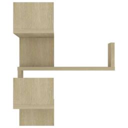 Berkfield Home Wall Corner Shelf 2 pcs Sonoma Oak 40x40x50 cm Engineered Wood in Tan - Size: 40 x 40 x 50 cm - thumbnail 6