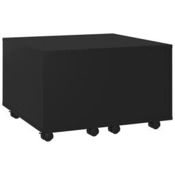 Berkfield Home Elegant Coffee Table Black 60x60x38 cm Engineered Wood - Size: 60 x 60 x 38 cm - thumbnail 1