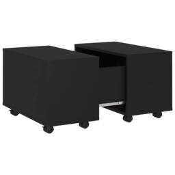 Berkfield Home Elegant Coffee Table Black 60x60x38 cm Engineered Wood - Size: 60 x 60 x 38 cm - thumbnail 3