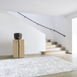 The Rug Shop UK Contemporary Silver Modern Abstract Stain Resistant Rug - Size: 160 cm x 230 cm