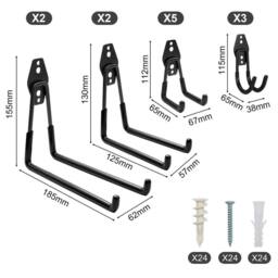 Kelvenix black 12PCS Heavy Duty Steel Garage Storage - Size: 10000mm x 520mm - thumbnail 2