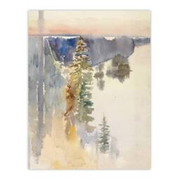 "Artery8 Albert Edelfelt View from Kaukola Ridge Watercolour Wall Art Print - Size: W12"" x H16""" - thumbnail 1