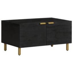 Berkfield Home Coffee Table Black 80x50x40 cm Engineered Wood - Size: 80 x 50 x 40 cm - thumbnail 2