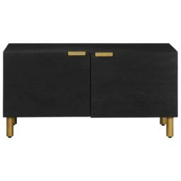 Berkfield Home Coffee Table Black 80x50x40 cm Engineered Wood - Size: 80 x 50 x 40 cm - thumbnail 3