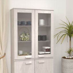 Berkfield Home Top for Highboard HAMAR White 85x35x100 cm Solid Wood Pine - Size: 85 x 35 x 100 cm - thumbnail 1
