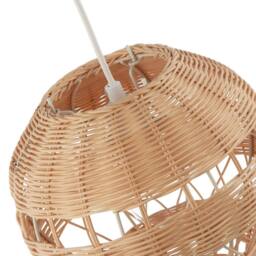 Happy Homewares Quirky Hot Air Balloon Natural Rattan Easy Fit Pendant Lighting Shade in Brown - thumbnail 4