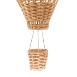 Happy Homewares Quirky Hot Air Balloon Natural Rattan Easy Fit Pendant Lighting Shade in Brown - thumbnail 3
