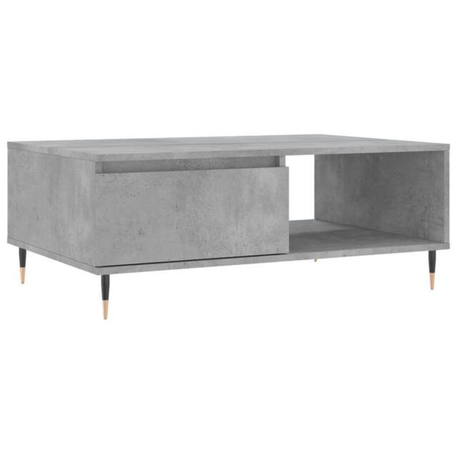 Berkfield Home Coffee Table Concrete Grey 90x60x35 cm Engineered Wood - Size: 90 x 60 x 35 cm - image 1