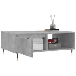 Berkfield Home Coffee Table Concrete Grey 90x60x35 cm Engineered Wood - Size: 90 x 60 x 35 cm - thumbnail 4