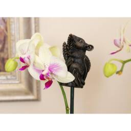 Jardinopia Harvest Mouse On Corn Cane or Stake Topper - L4 x W4.5 x H9 cm in Bronze - thumbnail 5