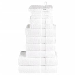 Berkfield Home 12 Piece Premium Towel Set SOLUND White 600 gsm - thumbnail 2