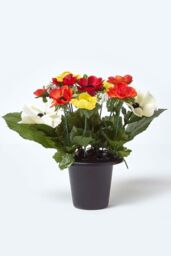 Homescapes Set of 2 Anemone Artificial Flowers in Grave Vases - thumbnail 3