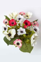 Homescapes Set of 2 Anemone Artificial Flowers in Grave Vases - thumbnail 4