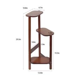 NESTLUNE Brown 3 Tier Bamboo Plant Stand Corner Plant - Size: 100 cm x 15 cm - thumbnail 2