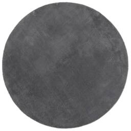 Berkfield Home Rug Short Pile Soft & Washable Anthracite Ã˜ 120 cm in Charcoal - Size: 100 cm diameter - thumbnail 1