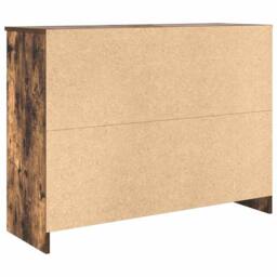 Berkfield Home Sideboard with Drawer Smoked Oak 101x35x76 cm Engineered Wood in Brown - Size: 101 x 35 x 76 cm - thumbnail 8