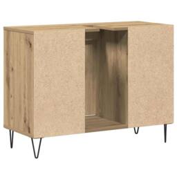 Berkfield Home Give Bathroom Vanity Unit Artisan Oak Engineered Wood Medium in Brown - thumbnail 8