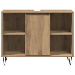 Berkfield Home Give Bathroom Vanity Unit Artisan Oak Engineered Wood Medium in Brown - thumbnail 6