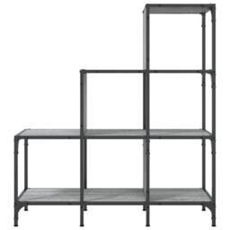 Berkfield Home Durable Bookcase Grey Sonoma 92x30x102 cm Engineered Wood & Metal - Size: 92 x 30 x 102 cm - thumbnail 5