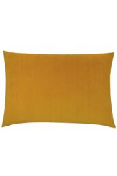 Furn Contra Soft Velvet Contrast Coloured Reverse Cushion in Mustard - Size: 40 cm x 60 cm