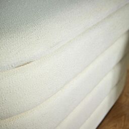 Home Source Set 2 Storage Ottoman Boucle Teddy Fur Footstool Bedroom Bench Storage in White - Size: 2 Pack - thumbnail 7