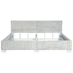 Berkfield Home Bed Frame Grey Natural Rattan 180x200 cm Super King - thumbnail 3