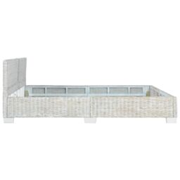 Berkfield Home Bed Frame Grey Natural Rattan 180x200 cm Super King - thumbnail 4
