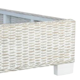 Berkfield Home Bed Frame Grey Natural Rattan 180x200 cm Super King - thumbnail 5