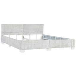 Berkfield Home Bed Frame Grey Natural Rattan 180x200 cm Super King - thumbnail 2