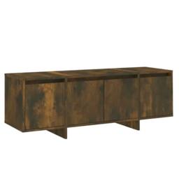 Berkfield Home TV Cabinet Smoked Oak 120x30x40.5 cm Engineered Wood in Brown - thumbnail 3